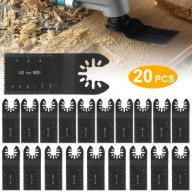 20 Saw Blade Metal Oscillating Multitool Cutter Fit For Fein Multimaster Multi-Max Craftsman Rockwell (Option: Black)